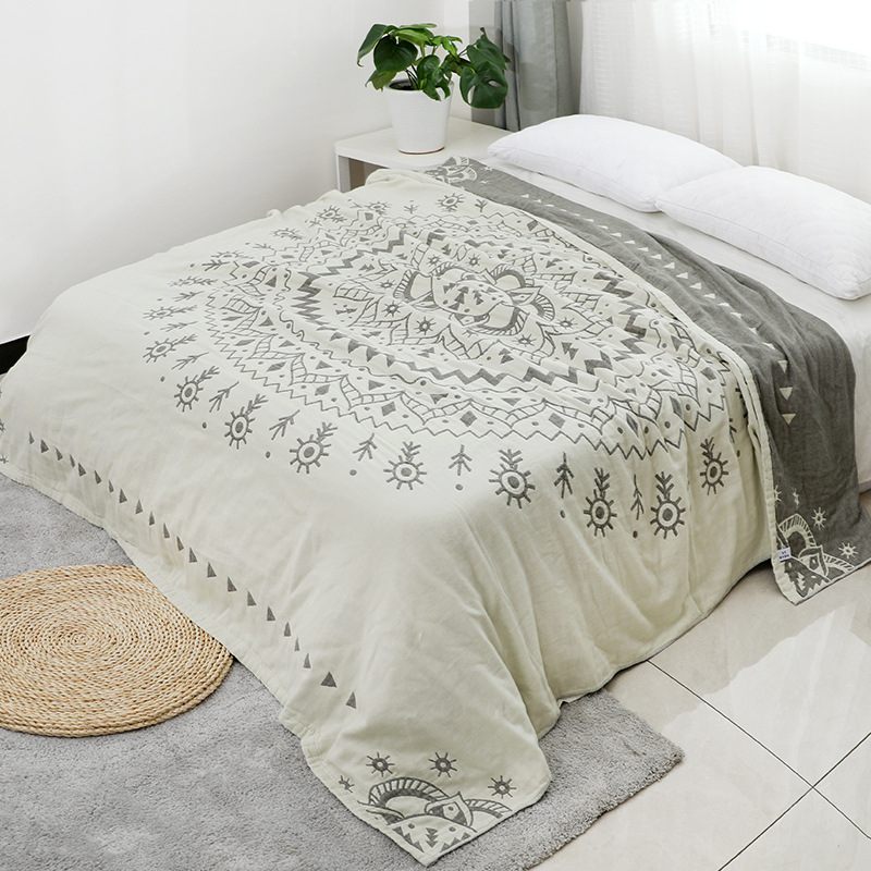 Japoninio stiliaus rankšluosčio antklodė iš 100% medvilnės, orui laidus gauzės audinys, sunkus ir minkštas, 1,55–2,00 kg