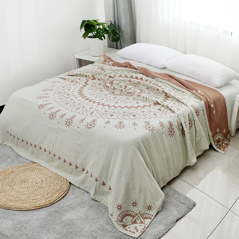 Japoninio stiliaus rankšluosčio antklodė iš 100% medvilnės, orui laidus gauzės audinys, sunkus ir minkštas, 1,55–2,00 kg