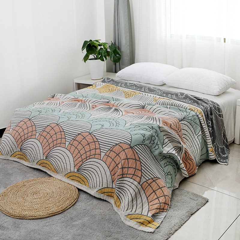 Japoninio stiliaus rankšluosčio antklodė iš 100% medvilnės, orui laidus gauzės audinys, sunkus ir minkštas, 1,55–2,00 kg