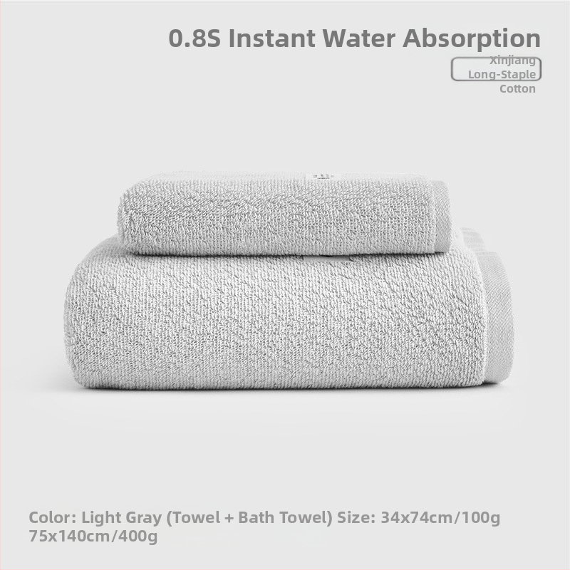 Fürdőtörölközők szett – 100% pamut, uniszex, 150D egyszerű szövés, 3 részes, nedvszívó, gyorsan száradó