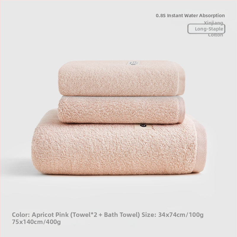 Fürdőtörölközők szett – 100% pamut, uniszex, 150D egyszerű szövés, 3 részes, nedvszívó, gyorsan száradó