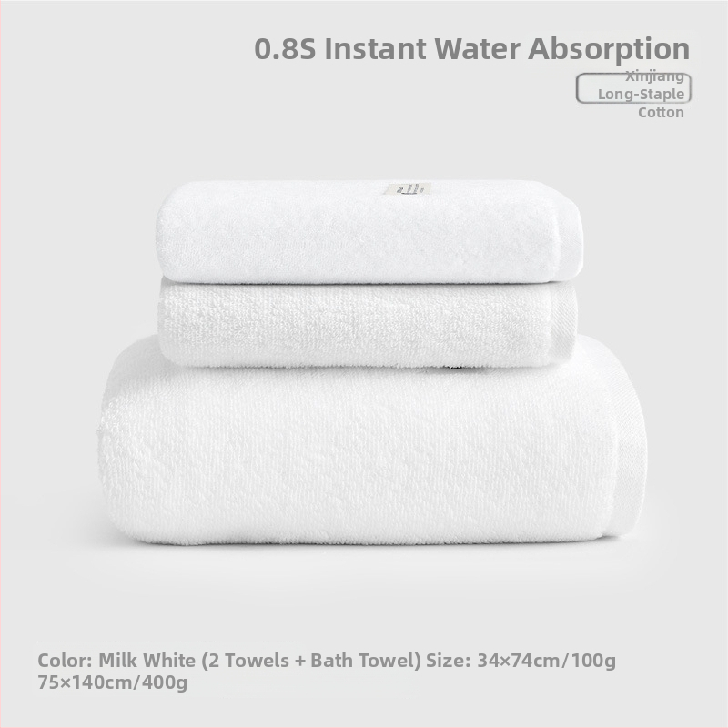 Fürdőtörölközők szett – 100% pamut, uniszex, 150D egyszerű szövés, 3 részes, nedvszívó, gyorsan száradó