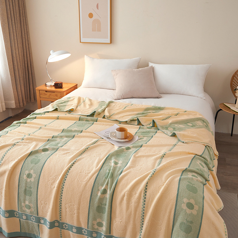 Medvilninė rankšluosčio antklodė su retro stiliumi ir gėlių raštu, reaktyvinis spausdinimas, svoris 0,55–1,00 kg, tinkama pavasariui ir rudeniui