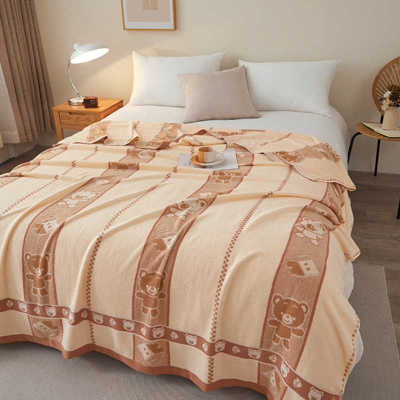 Medvilninė rankšluosčio antklodė su retro stiliumi ir gėlių raštu, reaktyvinis spausdinimas, svoris 0,55–1,00 kg, tinkama pavasariui ir rudeniui