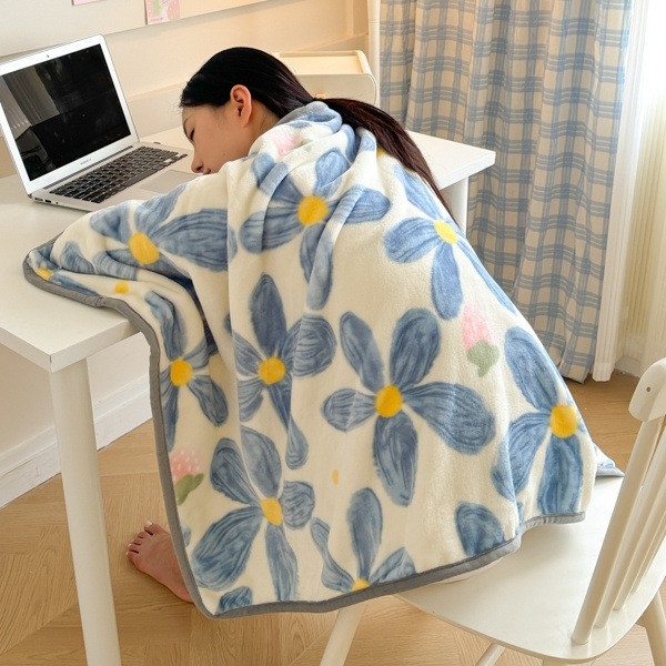 Koralinis veliūro šalių pledas, žiemai tinkamas lovai ir svetainei, 95% poliesteris, karikatūros spaudas, 0.5 kg