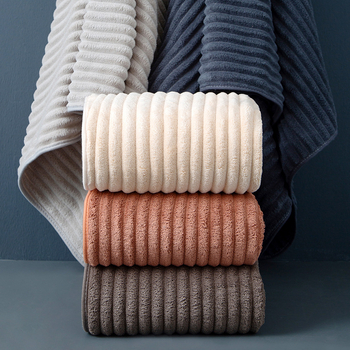 Koraļvelūra dvieļu komplekts vannas un sejas dvieļiem, 32 gab., mīksti un absorbējoši, minimālists dizains, ar logotipa apdruku, pielāgojams, plakā aušana