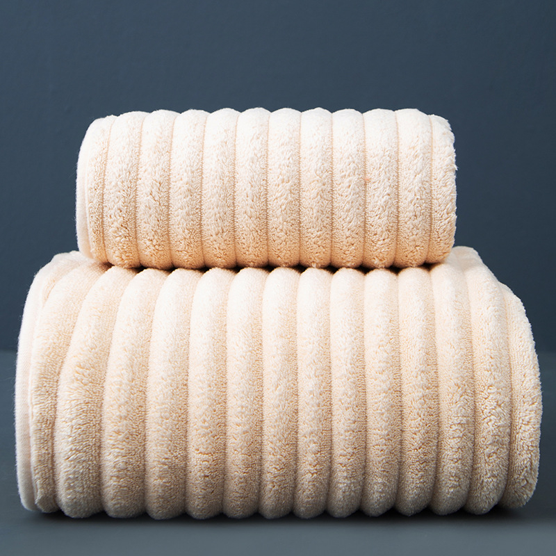 Koraļvelūra dvieļu komplekts vannas un sejas dvieļiem, 32 gab., mīksti un absorbējoši, minimālists dizains, ar logotipa apdruku, pielāgojams, plakā aušana