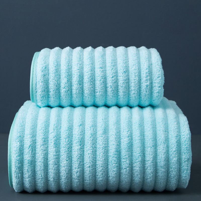 Koraļvelūra dvieļu komplekts vannas un sejas dvieļiem, 32 gab., mīksti un absorbējoši, minimālists dizains, ar logotipa apdruku, pielāgojams, plakā aušana