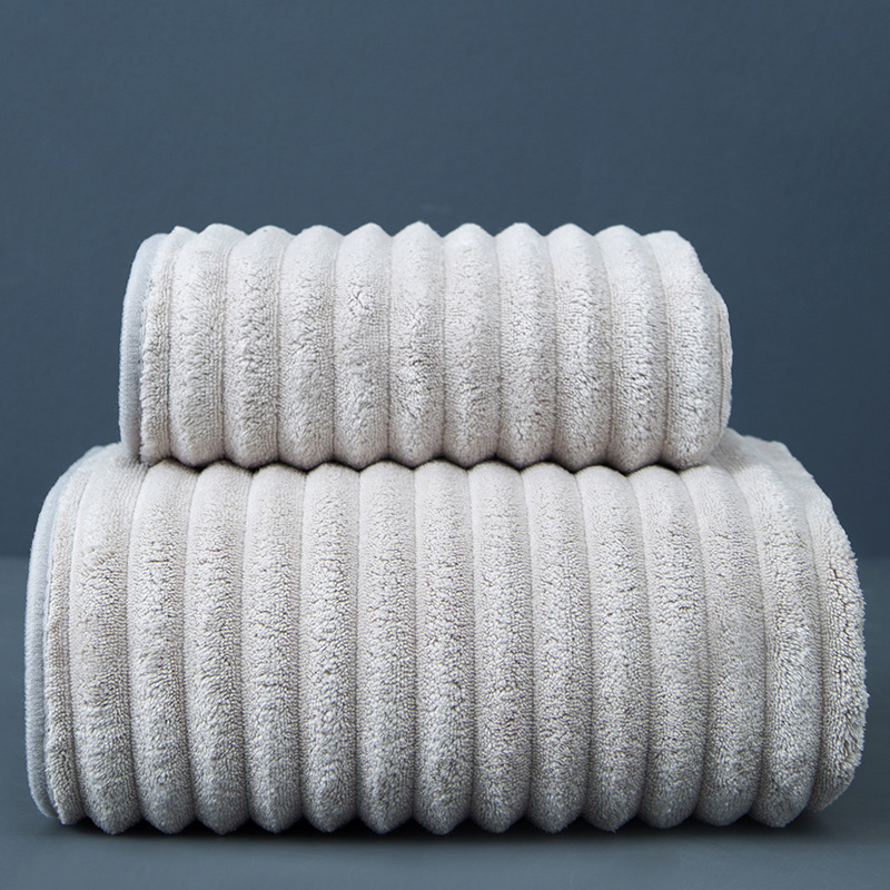 Koraļvelūra dvieļu komplekts vannas un sejas dvieļiem, 32 gab., mīksti un absorbējoši, minimālists dizains, ar logotipa apdruku, pielāgojams, plakā aušana