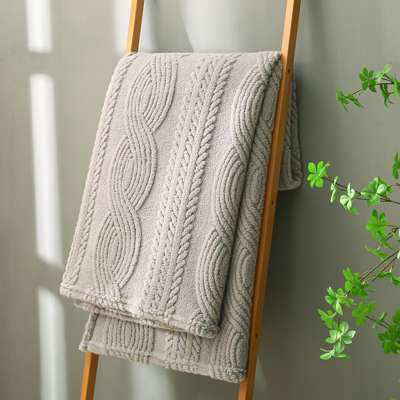 Pled din poliester cu model geometric, stil Nordic, pentru toate anotimpurile, personalizabil