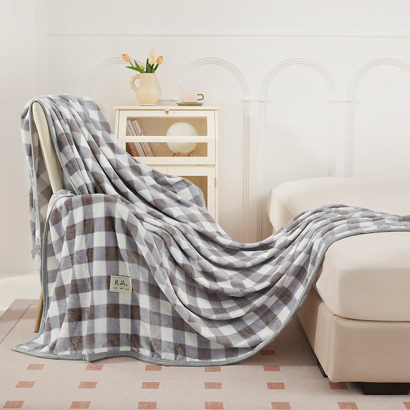 Pătură din velur de lapte, cu dungi, stil japonez, patru anotimpuri, sub 300 g