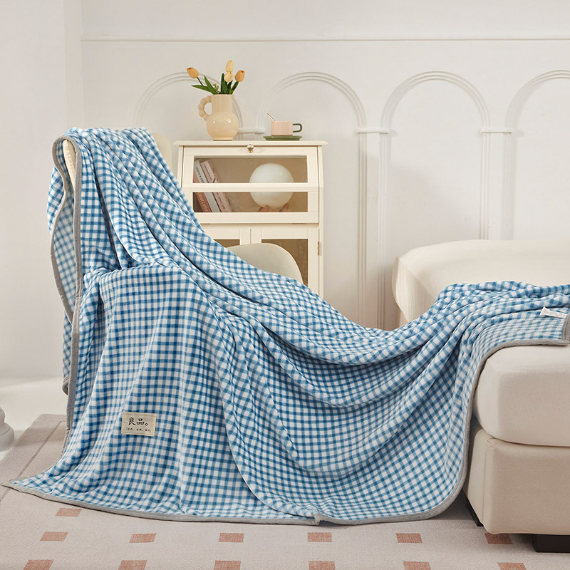 Pătură din velur de lapte, cu dungi, stil japonez, patru anotimpuri, sub 300 g