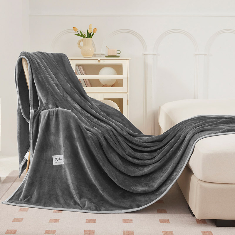 Pătură din velur de lapte, cu dungi, stil japonez, patru anotimpuri, sub 300 g