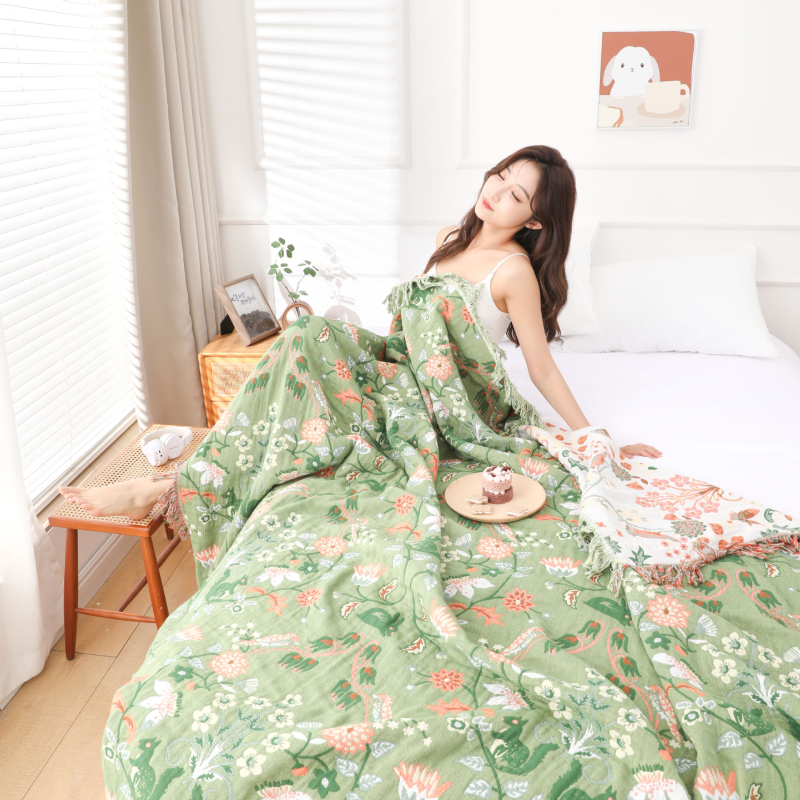 Medvilninė rankšluosčio antklodė Wheat weaving, 1500–1999 g, tinkama visiems sezonams, karikatūrinis raštas