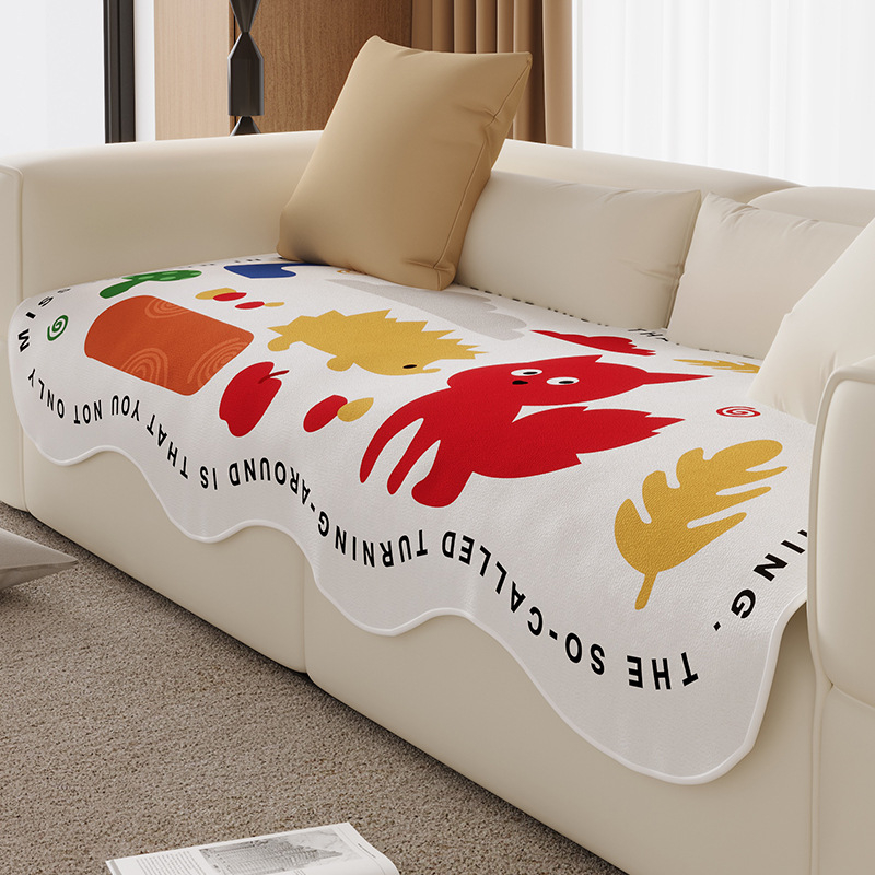 Perna pentru canapea în stil coreean, cu model anime, poliester, Dongzhao, potrivită pentru canapele combinate