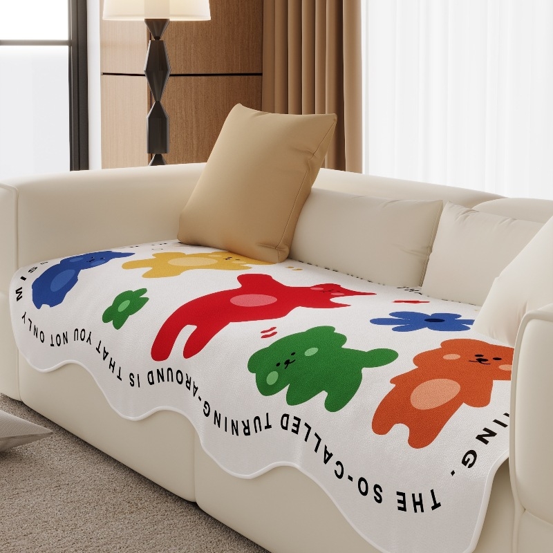 Perna pentru canapea în stil coreean, cu model anime, poliester, Dongzhao, potrivită pentru canapele combinate