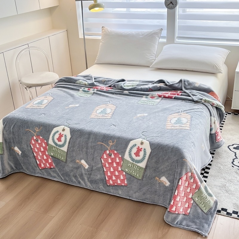 Daudzfunkcionālā sega – Su xuan Snowflake Velvet Thickened, 1000–1499 g, Cartoon stils, Visām sezonām