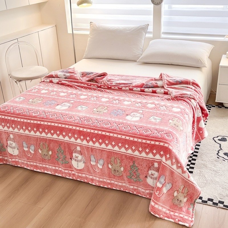 Daudzfunkcionālā sega – Su xuan Snowflake Velvet Thickened, 1000–1499 g, Cartoon stils, Visām sezonām