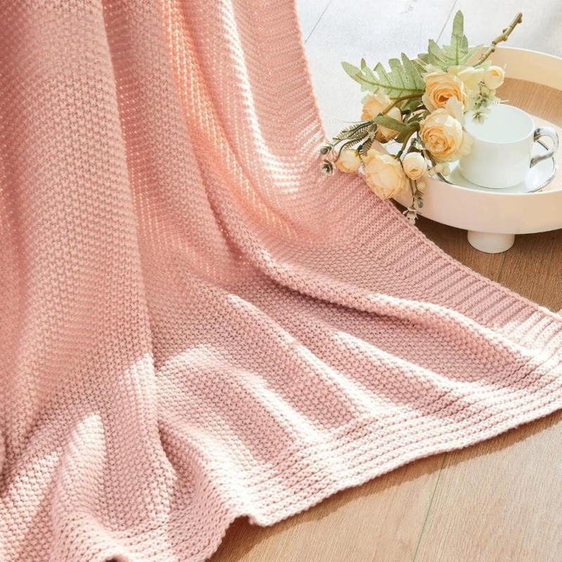 Megztas sofų pledas iš akrilo pluošto, 800–999 g, vienodą raštą, lengvas prabangos stilius, tinkama visoms metų laikams, pritaikymas