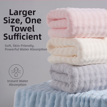 2 darabos mikroszálas fürdőlepedő, Jacquard 150D, gyorsan száradó, puha és vastag, fürdő- és strandtörölköző