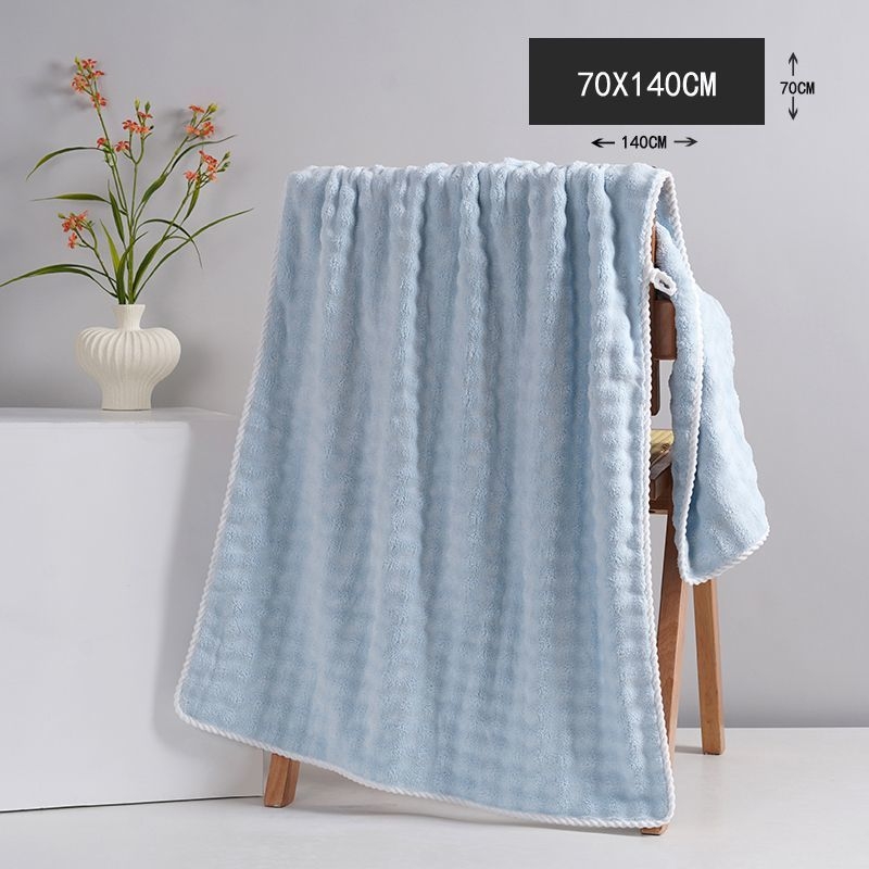 2 darabos mikroszálas fürdőlepedő, Jacquard 150D, gyorsan száradó, puha és vastag, fürdő- és strandtörölköző