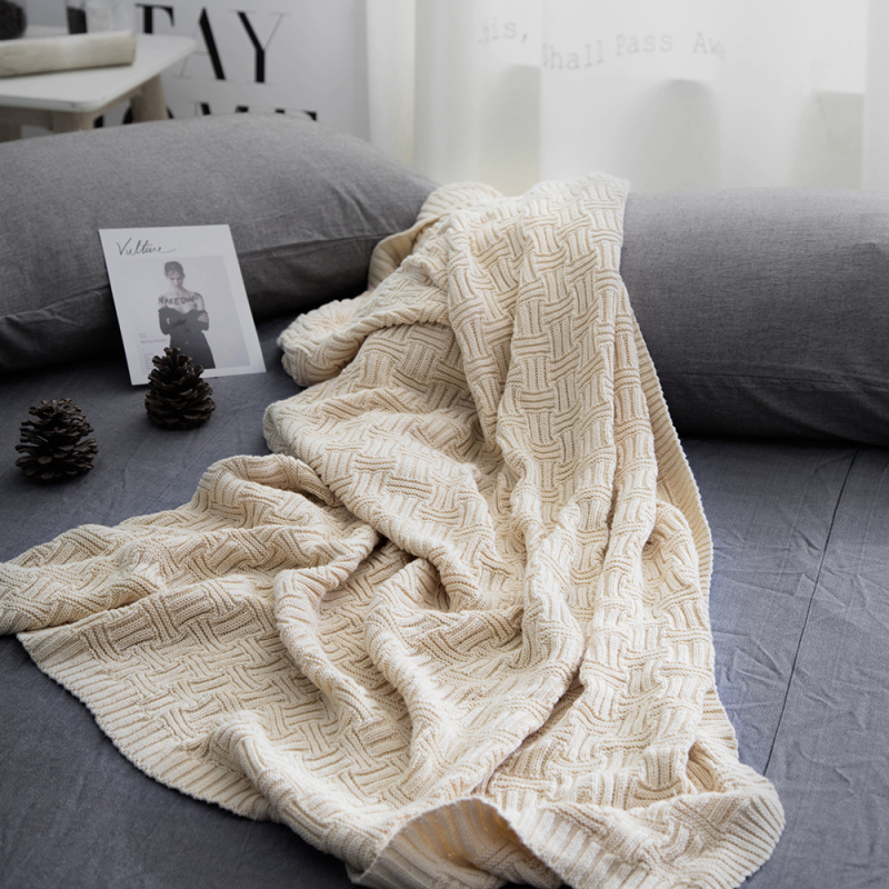 Yongshi Needle medvilninė megzta antklodė, 800–999 g, pritaikomas apdorojimas, vienetinės partijos palaikymas, šiuolaikiškas minimalistinis stilius