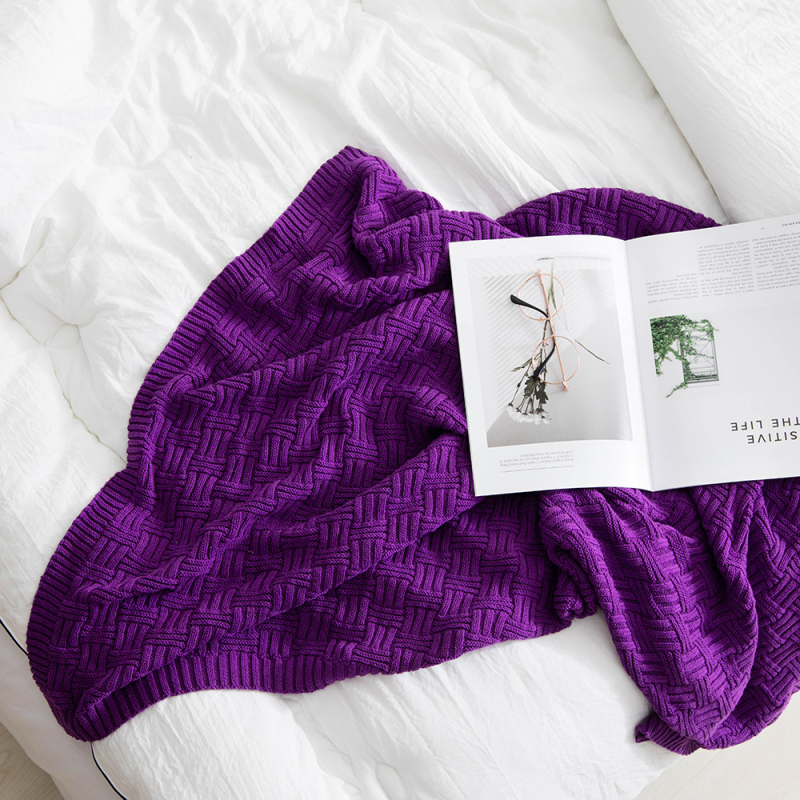 Yongshi Needle medvilninė megzta antklodė, 800–999 g, pritaikomas apdorojimas, vienetinės partijos palaikymas, šiuolaikiškas minimalistinis stilius