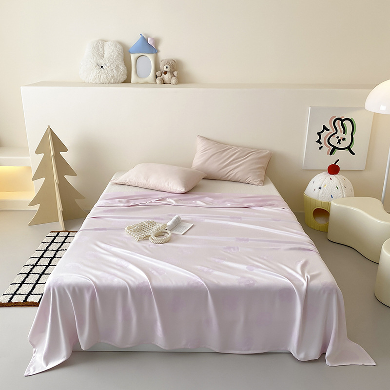 Bambuko pluošto rankšluosčio pledas vasarai, lengvas ir gaivus, 1.1–1.5 kg, peizažo raštas, reaktyvus dažymas