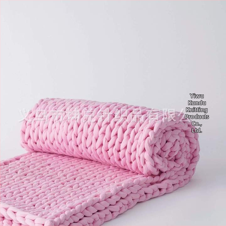 Rankų pynimo sunkioji antklodė Gravity Blanket, >3000 g, vienos spalvos raštas, pritaikytas apdorojimas — KUNDUI/Kundhe