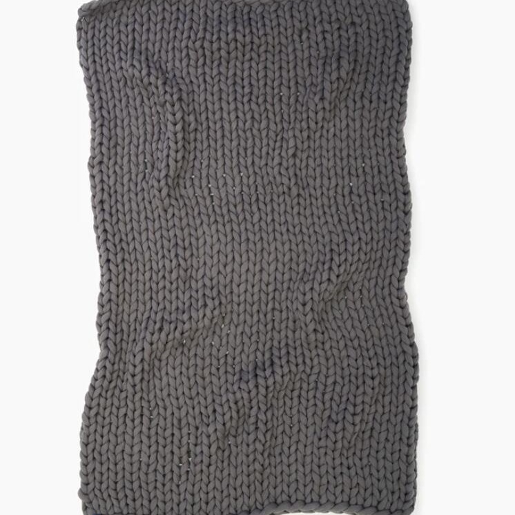 Rankų pynimo sunkioji antklodė Gravity Blanket, >3000 g, vienos spalvos raštas, pritaikytas apdorojimas — KUNDUI/Kundhe