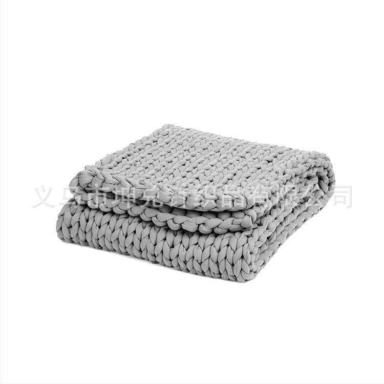 Rankų pynimo sunkioji antklodė Gravity Blanket, >3000 g, vienos spalvos raštas, pritaikytas apdorojimas — KUNDUI/Kundhe