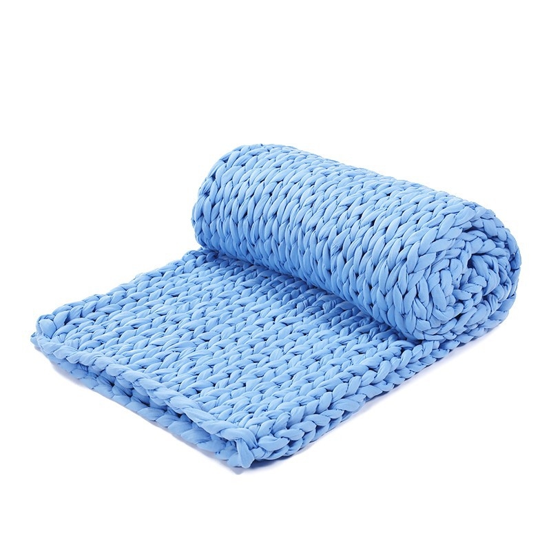 Rankų pynimo sunkioji antklodė Gravity Blanket, >3000 g, vienos spalvos raštas, pritaikytas apdorojimas — KUNDUI/Kundhe