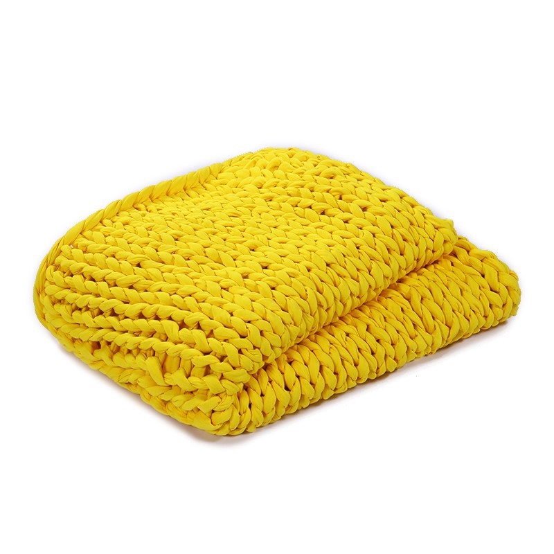 Rankų pynimo sunkioji antklodė Gravity Blanket, >3000 g, vienos spalvos raštas, pritaikytas apdorojimas — KUNDUI/Kundhe