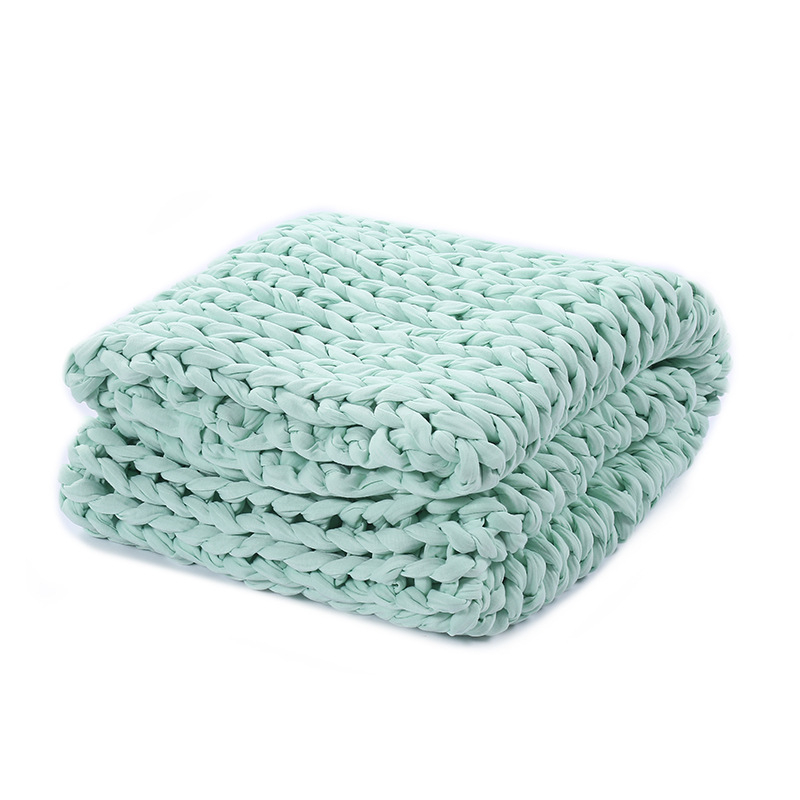 Rankų pynimo sunkioji antklodė Gravity Blanket, >3000 g, vienos spalvos raštas, pritaikytas apdorojimas — KUNDUI/Kundhe