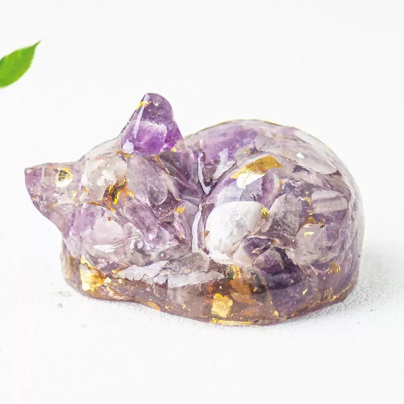 Galda dekors no sveķiem ar kristāla šķembām — Show mine zīmols, mūsdienīgs minimālisma stils, dekori, gatavs dāvanai