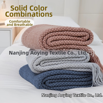 Šiaurietiškas minimalistinis burbulinis megztinis pledas - akrilas, 500–799 g, šiuolaikiškai paprastas stilius, pavasaris ir ruduo, pritaikomas