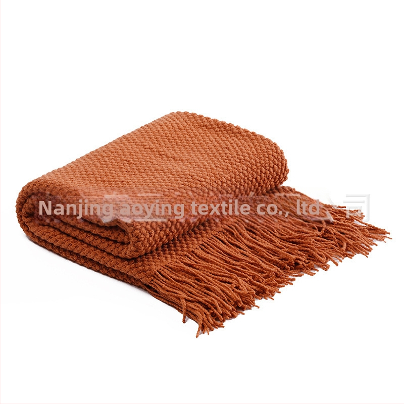 Šiaurietiškas minimalistinis burbulinis megztinis pledas - akrilas, 500–799 g, šiuolaikiškai paprastas stilius, pavasaris ir ruduo, pritaikomas