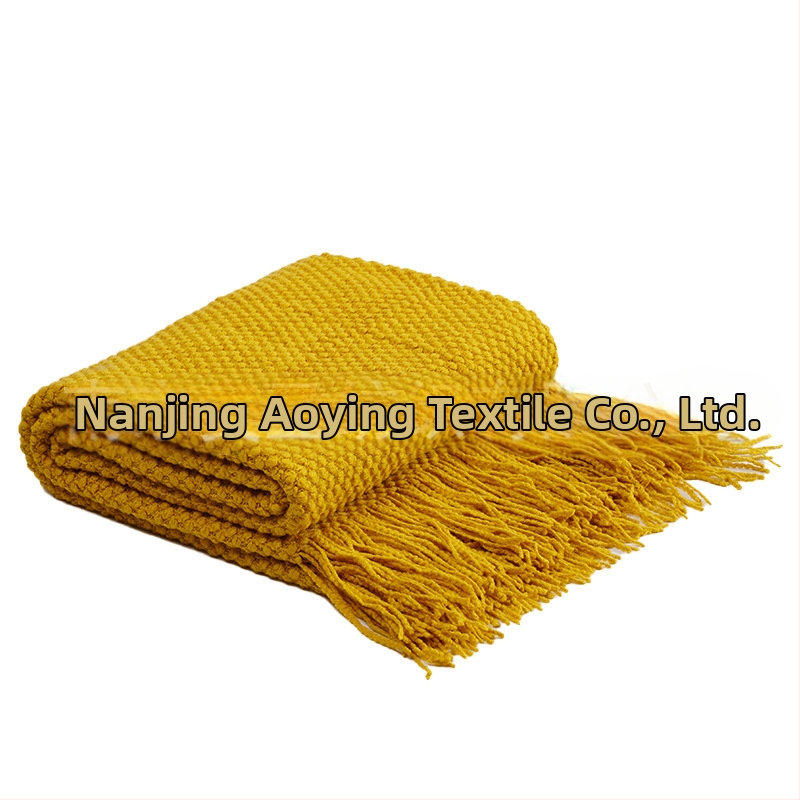 Šiaurietiškas minimalistinis burbulinis megztinis pledas - akrilas, 500–799 g, šiuolaikiškai paprastas stilius, pavasaris ir ruduo, pritaikomas