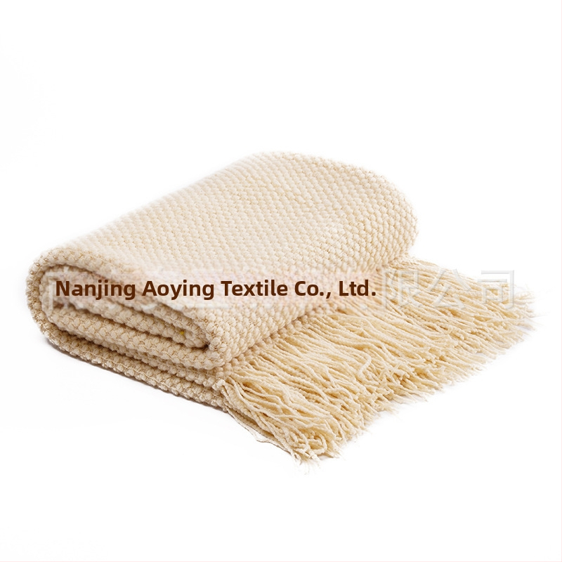 Šiaurietiškas minimalistinis burbulinis megztinis pledas - akrilas, 500–799 g, šiuolaikiškai paprastas stilius, pavasaris ir ruduo, pritaikomas