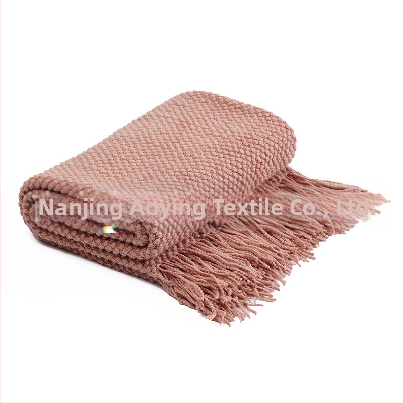 Šiaurietiškas minimalistinis burbulinis megztinis pledas - akrilas, 500–799 g, šiuolaikiškai paprastas stilius, pavasaris ir ruduo, pritaikomas