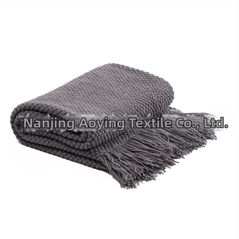 Šiaurietiškas minimalistinis burbulinis megztinis pledas - akrilas, 500–799 g, šiuolaikiškai paprastas stilius, pavasaris ir ruduo, pritaikomas