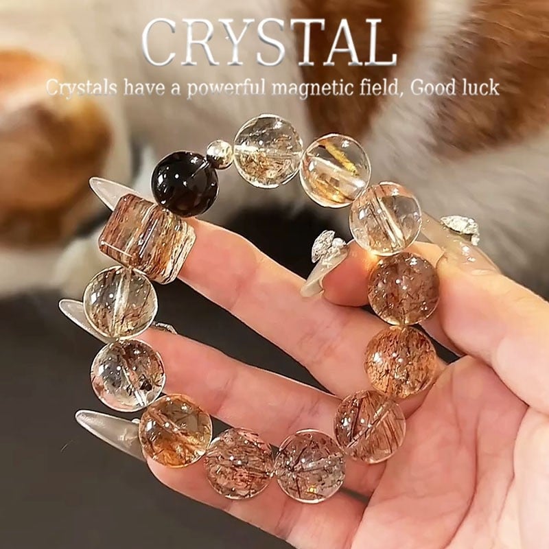 Kristalna narukvica, geometrijski dizajn, unisex, Zhuoya marka, proljeće 2025 (Crystal; Copper Hair Crystal; Geometric; Unisex; Spring 2025)