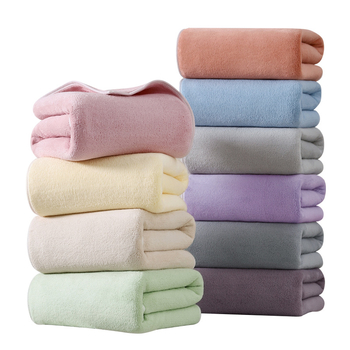 Fürdőlepedő korall fleece anyagból, 200–300 g, 150D
