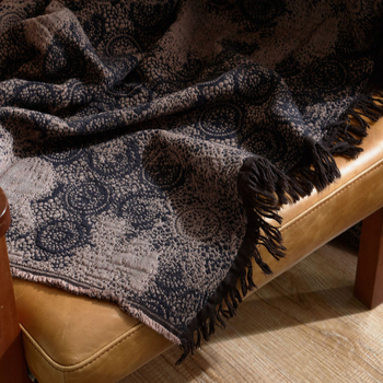 Skandinaviškas retro pledas iš medvilnės, gėlių raštas, 1500–1999 g, visiems metų laikams, prieinamas luksas