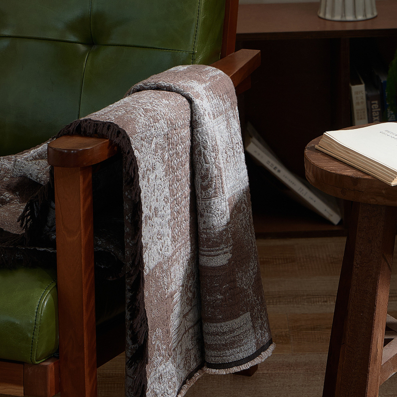 Skandinaviškas retro pledas iš medvilnės, gėlių raštas, 1500–1999 g, visiems metų laikams, prieinamas luksas