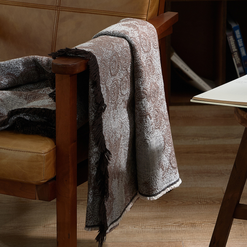 Skandinaviškas retro pledas iš medvilnės, gėlių raštas, 1500–1999 g, visiems metų laikams, prieinamas luksas