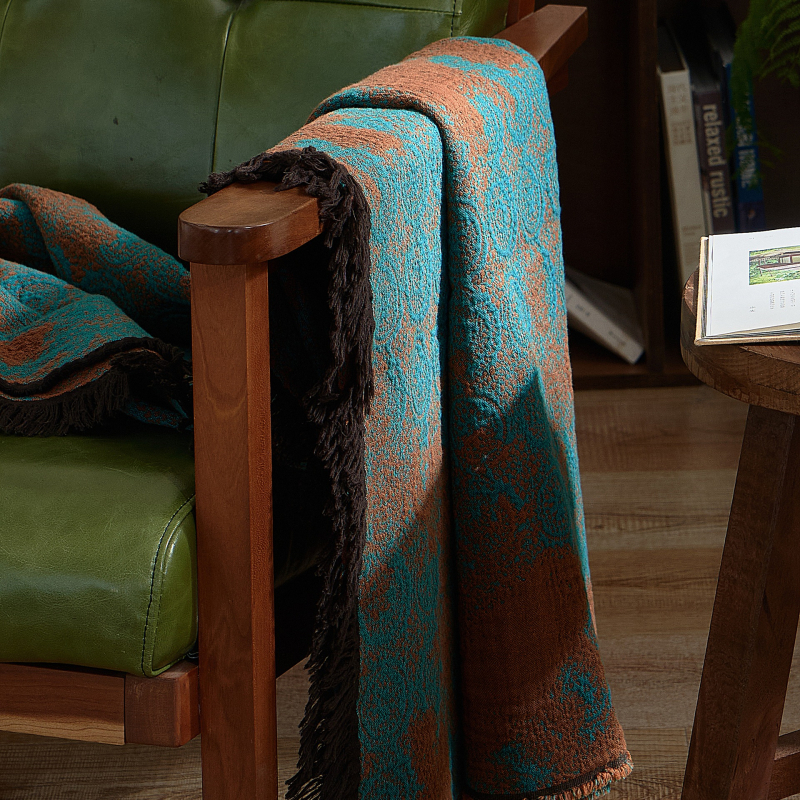 Skandinaviškas retro pledas iš medvilnės, gėlių raštas, 1500–1999 g, visiems metų laikams, prieinamas luksas