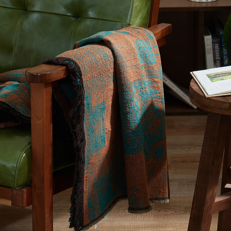 Skandinaviškas retro pledas iš medvilnės, gėlių raštas, 1500–1999 g, visiems metų laikams, prieinamas luksas