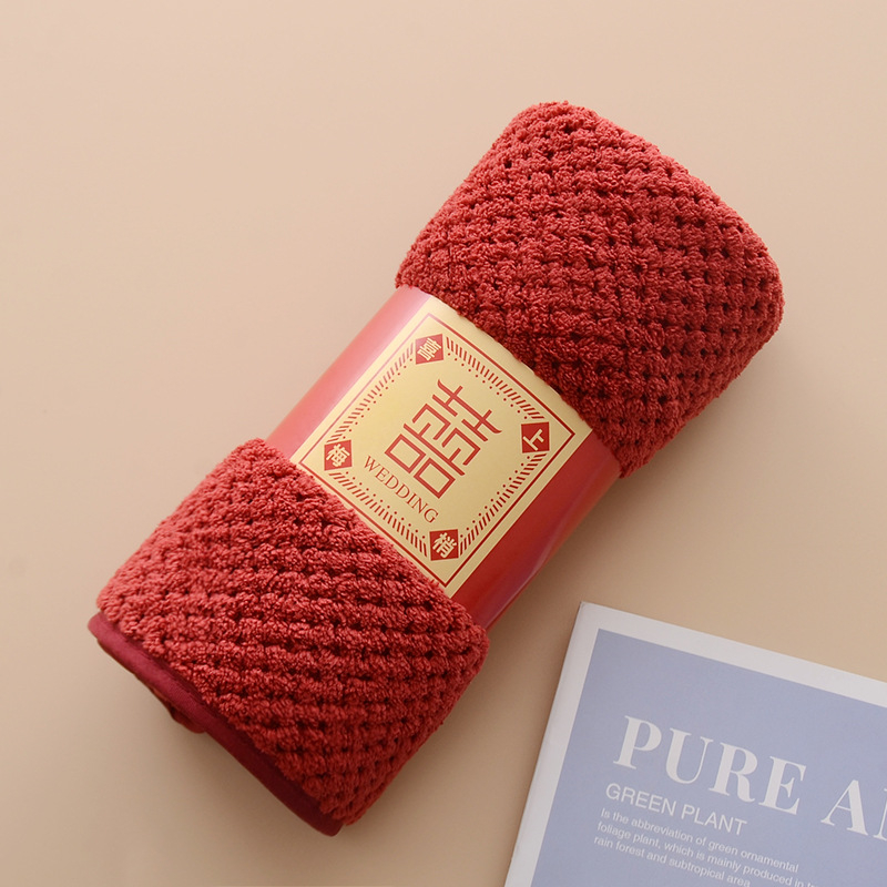 Ručnik za lice od coral fleece s dizajnom ananas kariranog uzorka, 150D vlakna, običan način tkanja, 50–80 g, prilagodljiva obrada