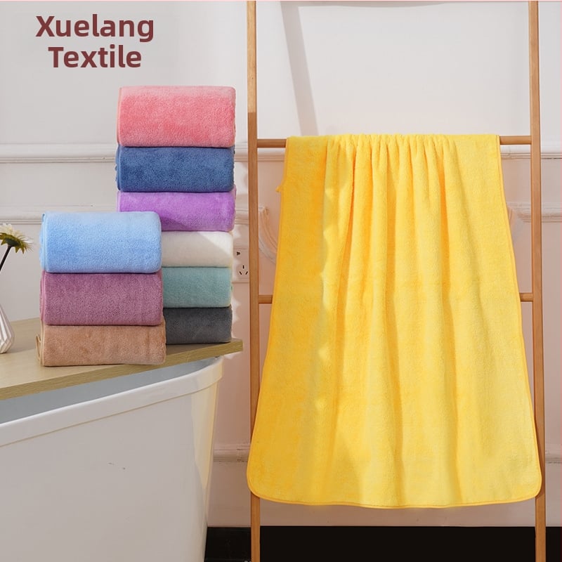 Fürdőlepedő korall plüssből, 150D, 200–300 g, szegélyezett varrás